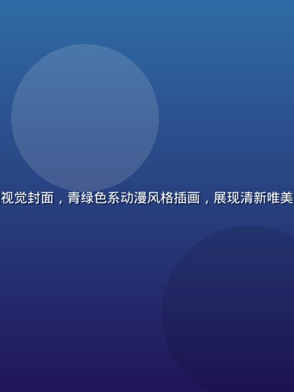 荣川乃亚相关主题视觉封面，青绿色系动漫风格插画，展现清新唯美的二次元声优形象
